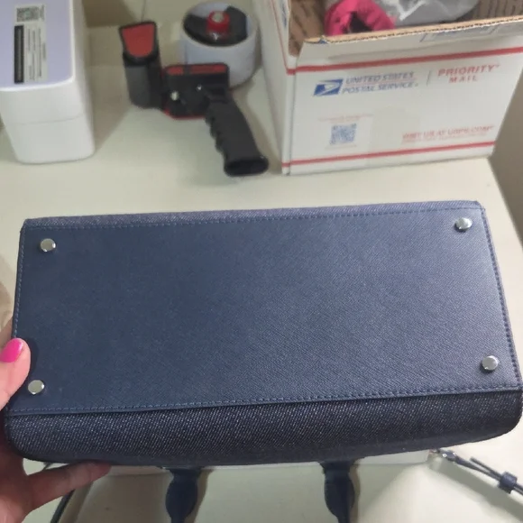 kate spade Denim and White Satchel Nwot - Picture 9 of 9